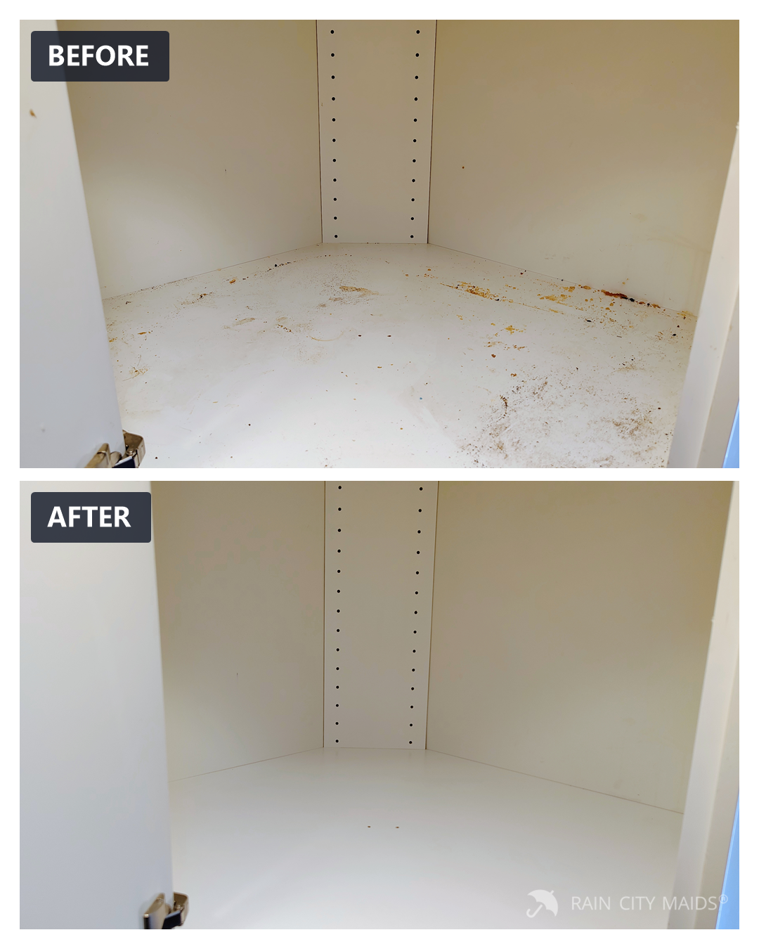 Before and after cleaning