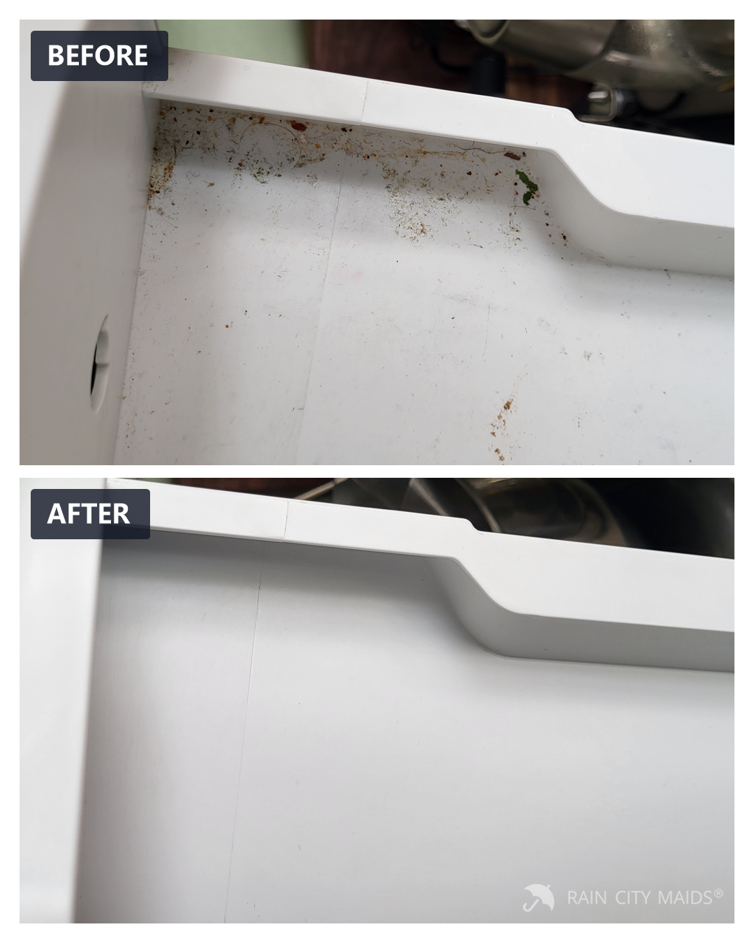 Before and after cleaning