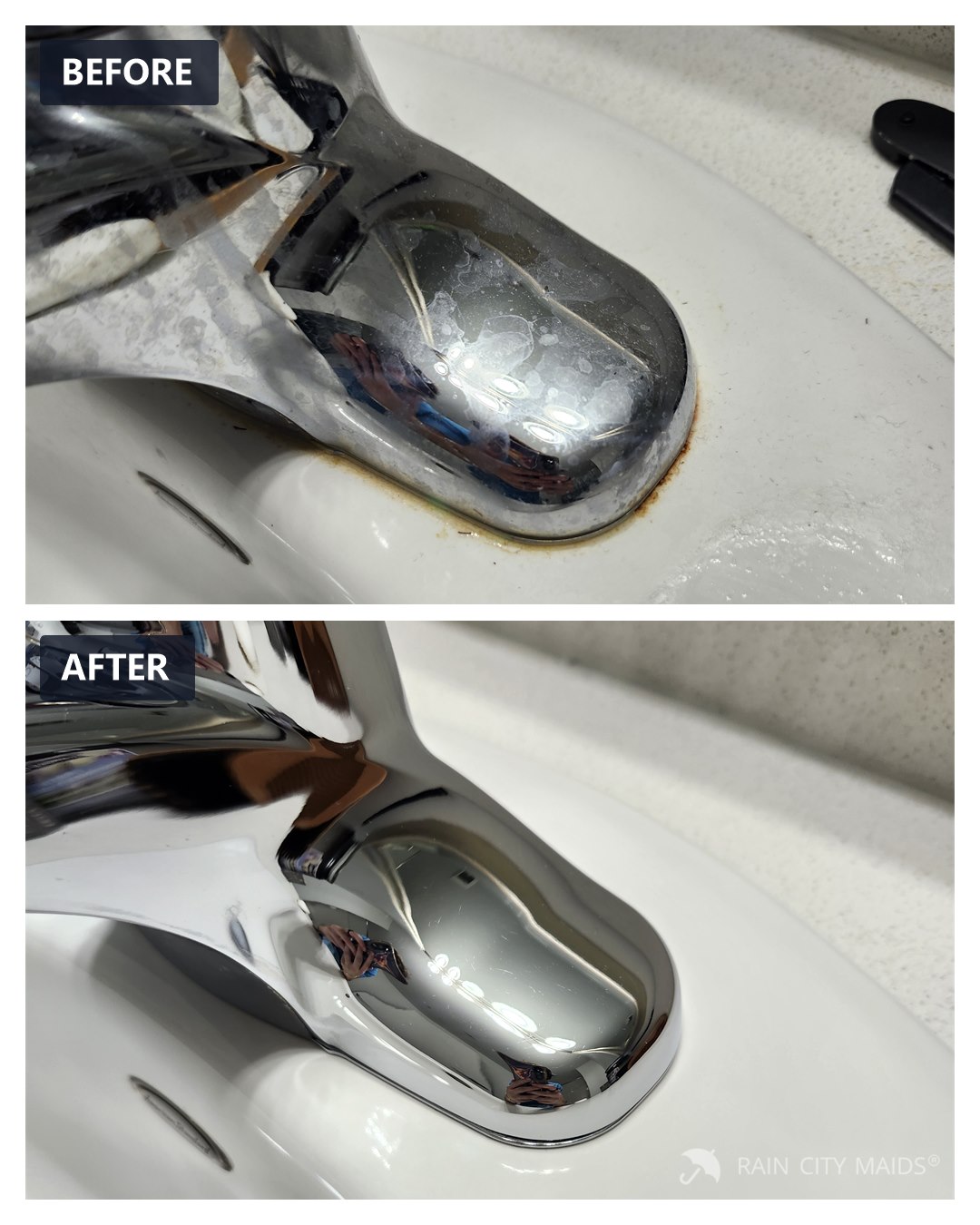 Before and after cleaning