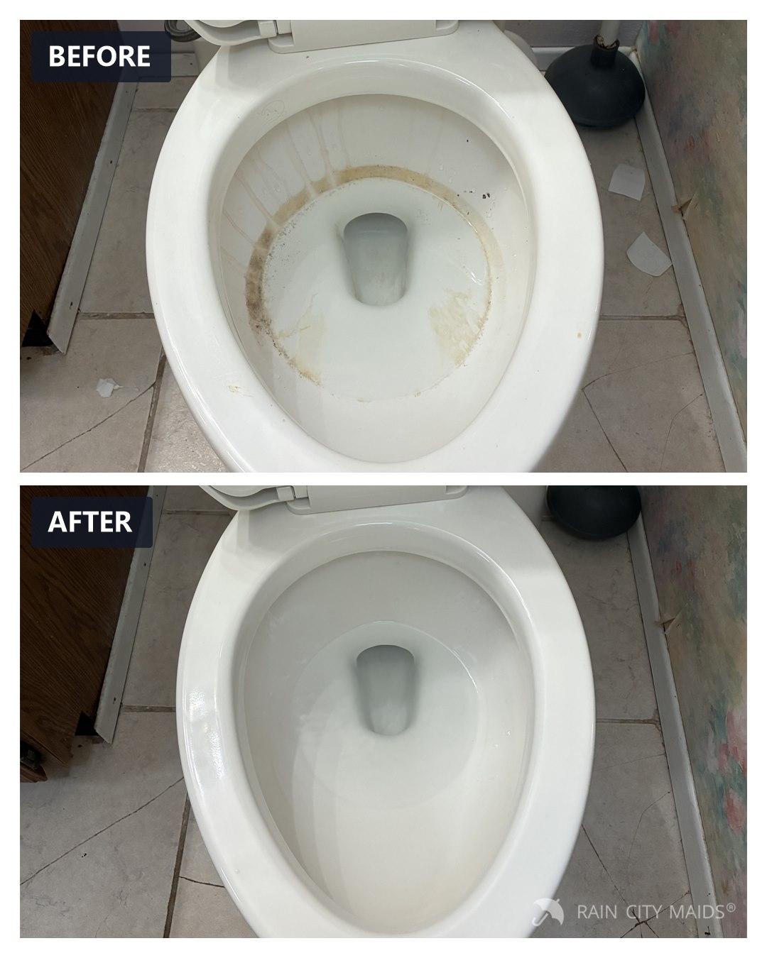 Before and after cleaning