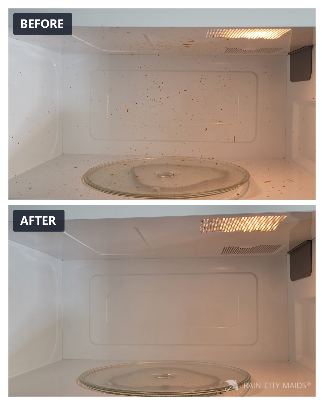 Before and after cleaning