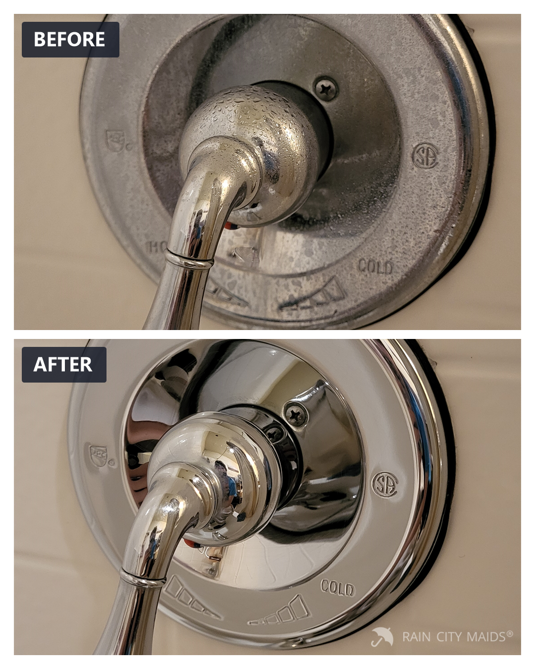 Before and after cleaning
