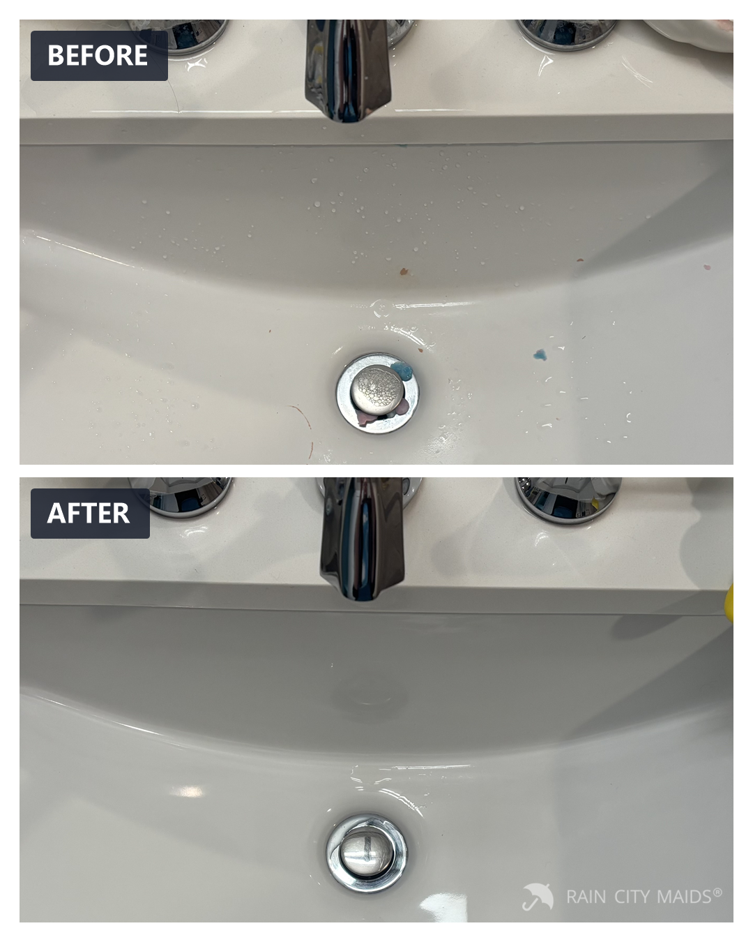 Before and after cleaning