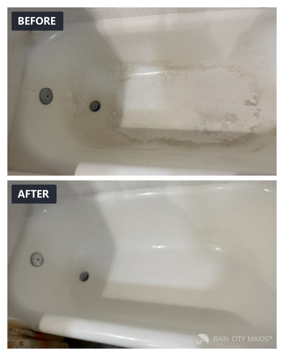 Before and after cleaning