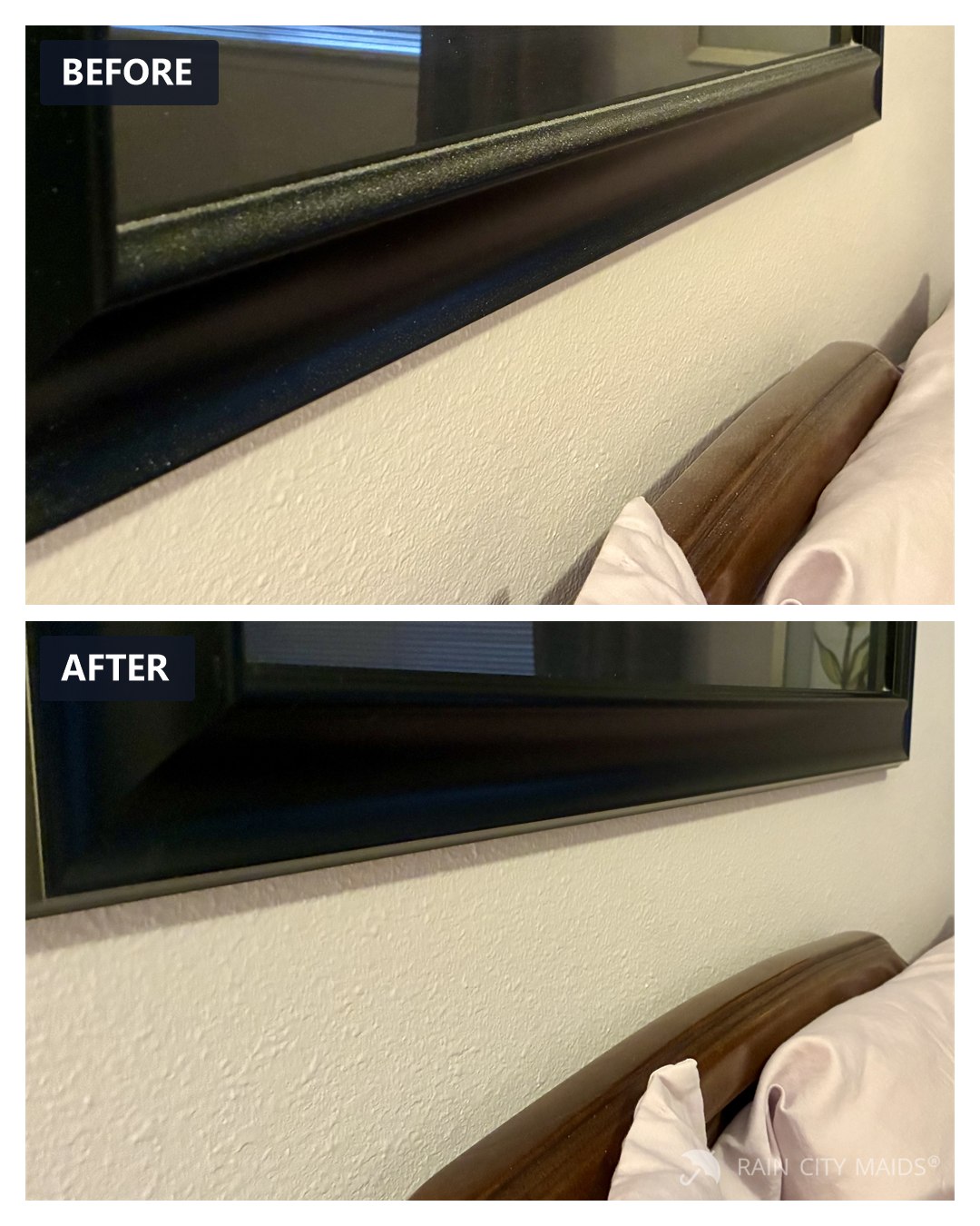 Before and after cleaning