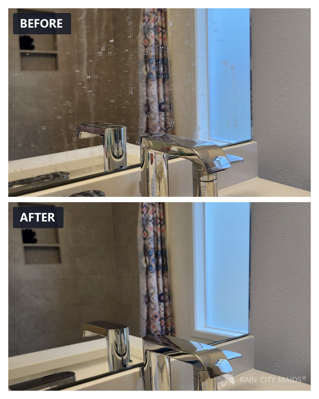 Before and after cleaning