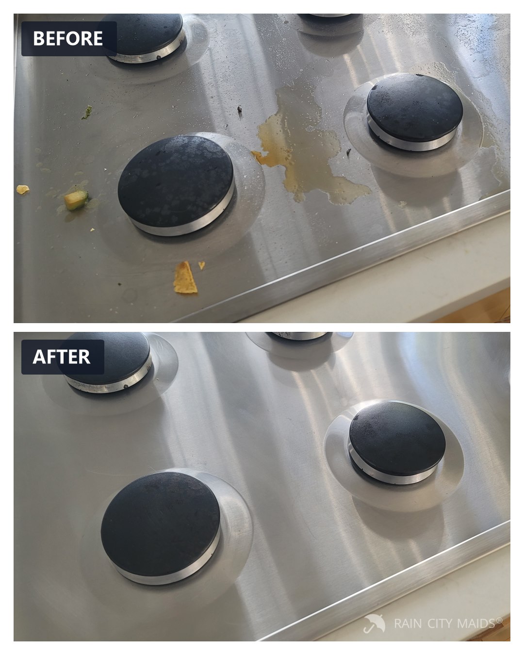 Before and after cleaning