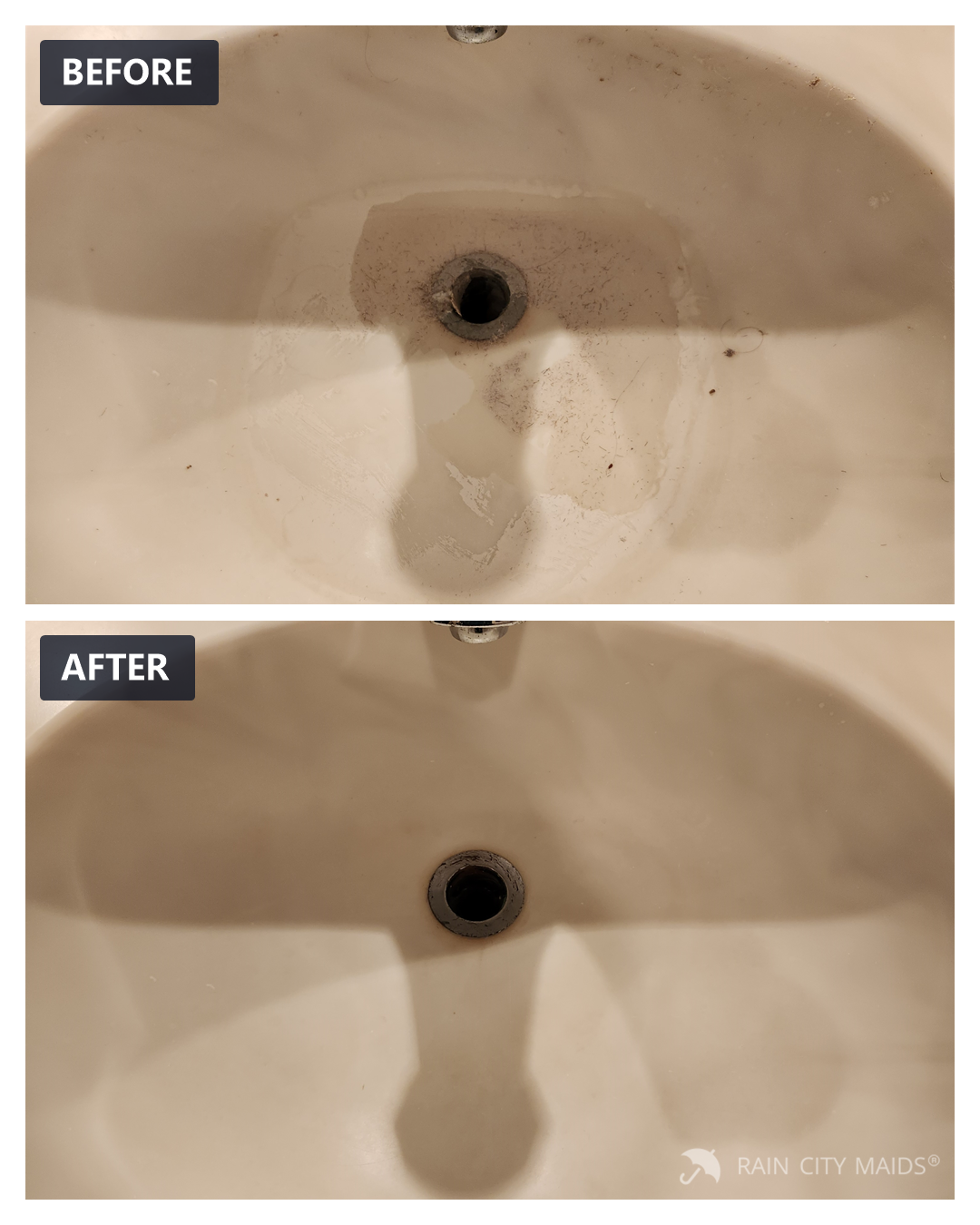 Before and after cleaning