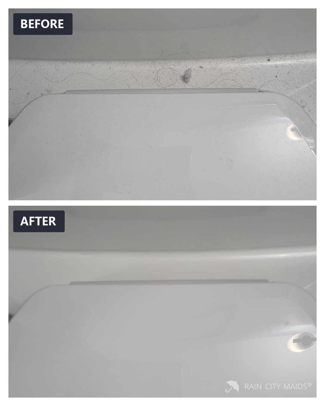 Before and after cleaning