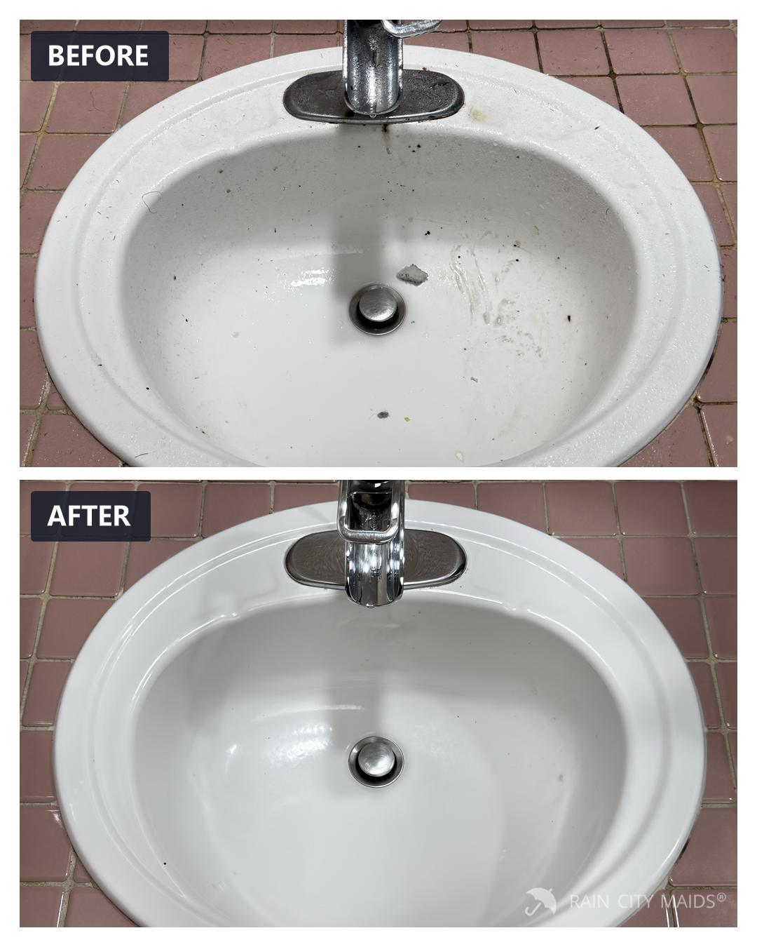 Before and after cleaning