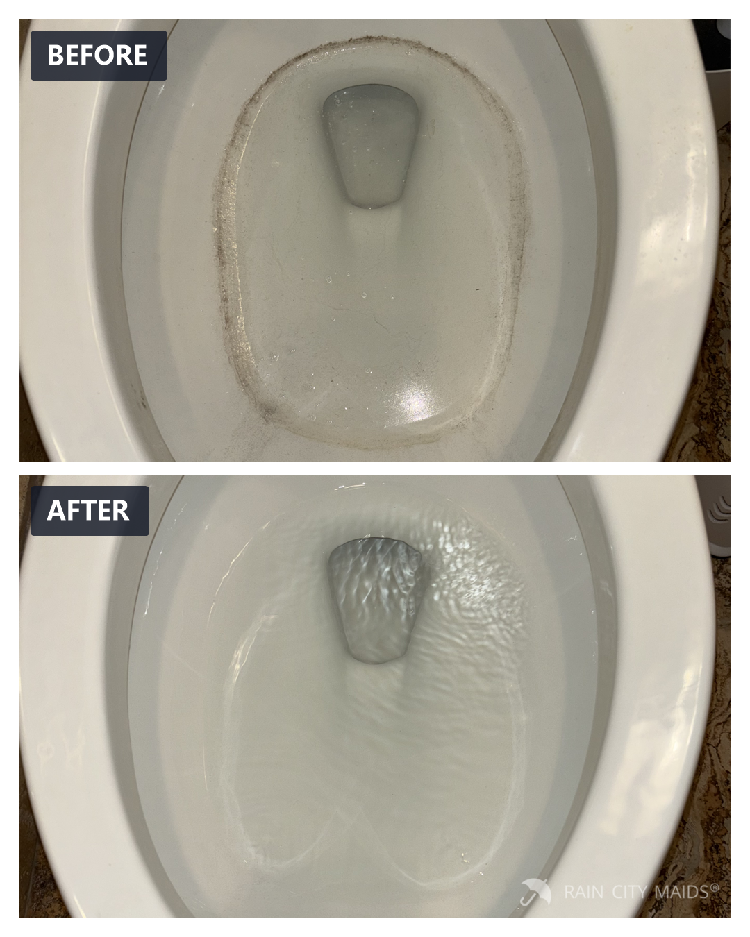 Before and after cleaning