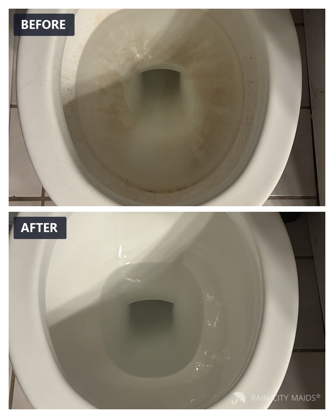 Before and after cleaning