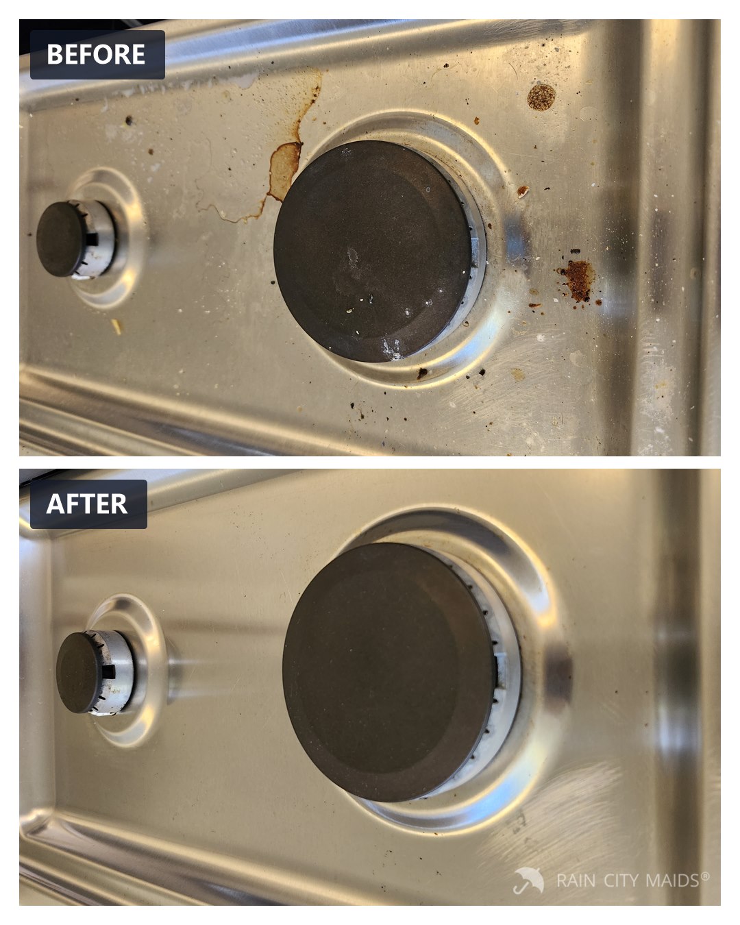 Before and after cleaning