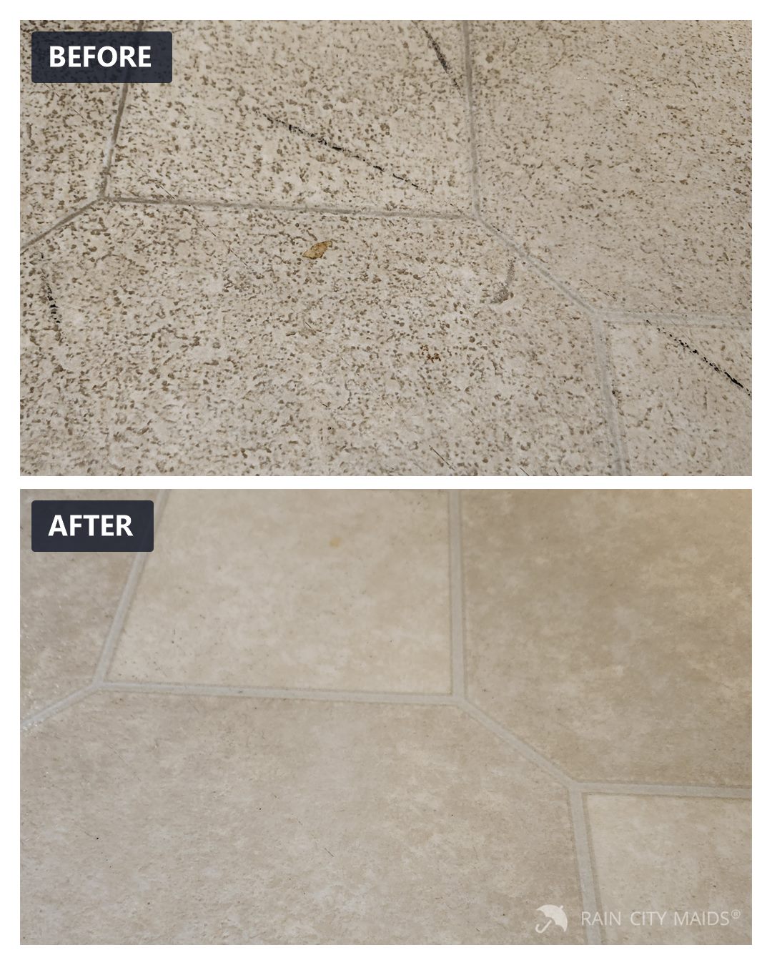 Before and after cleaning
