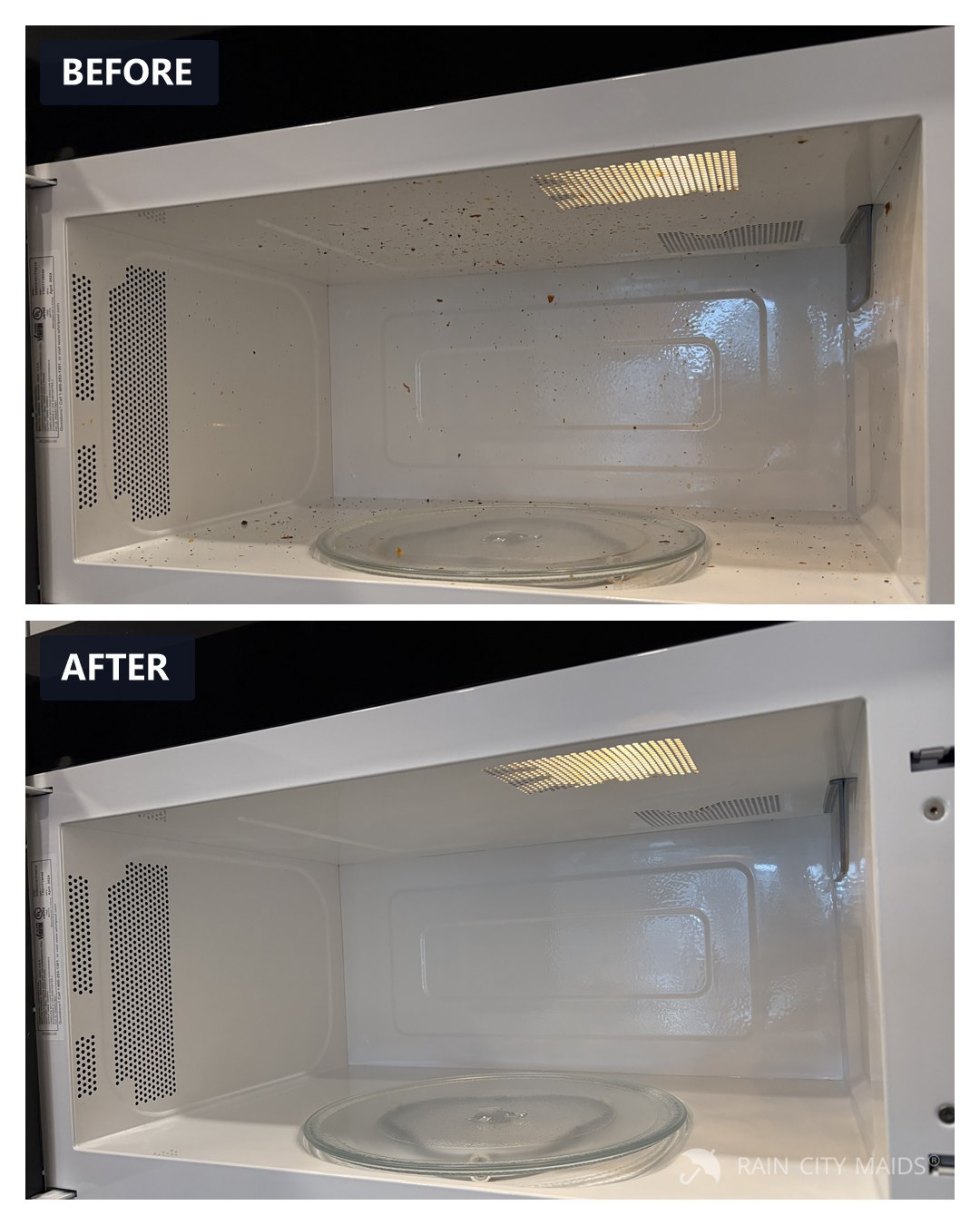 Before and after cleaning