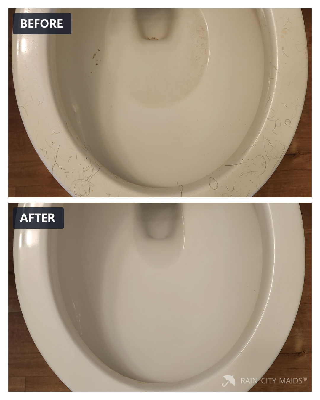Before and after cleaning