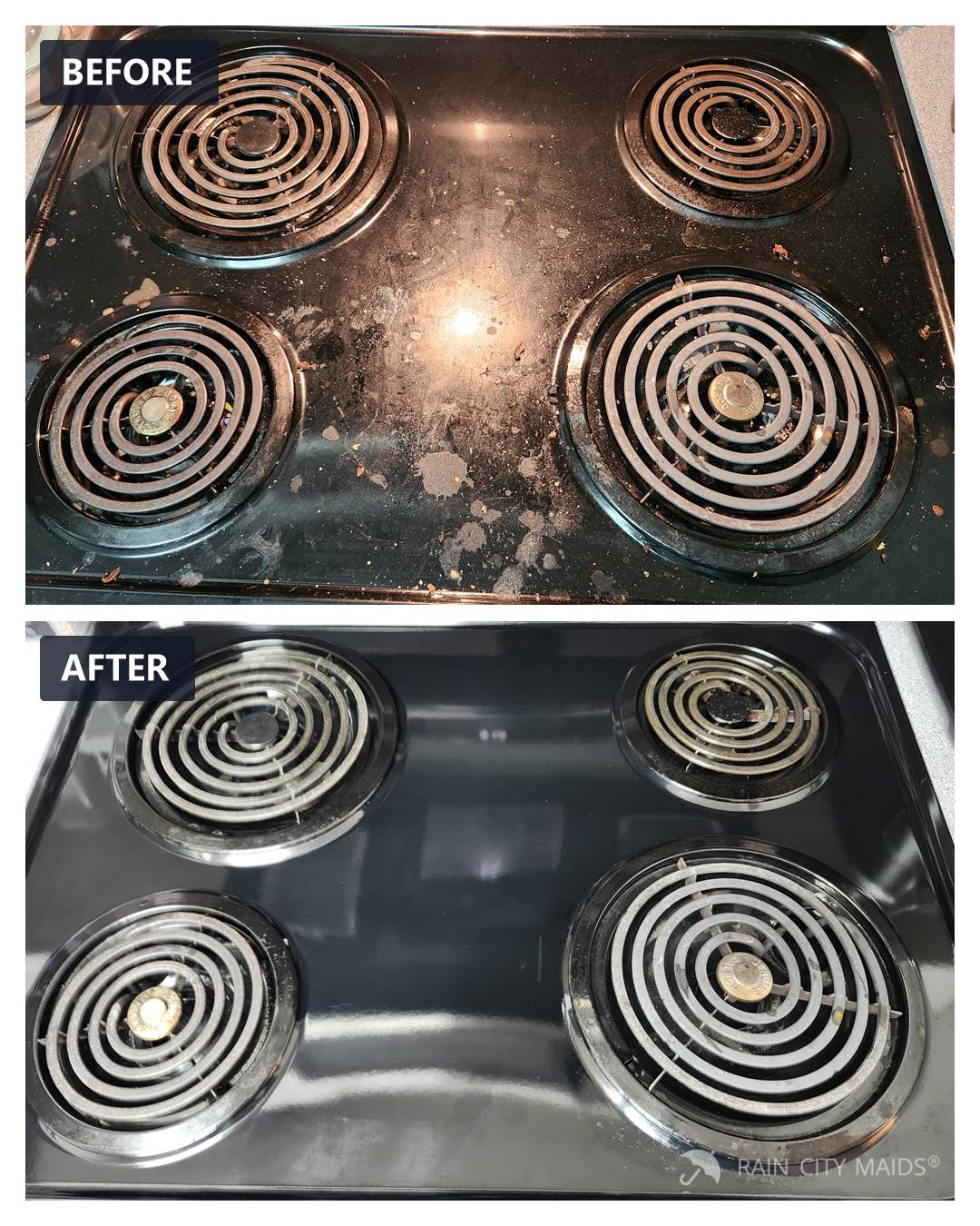 Before and after cleaning
