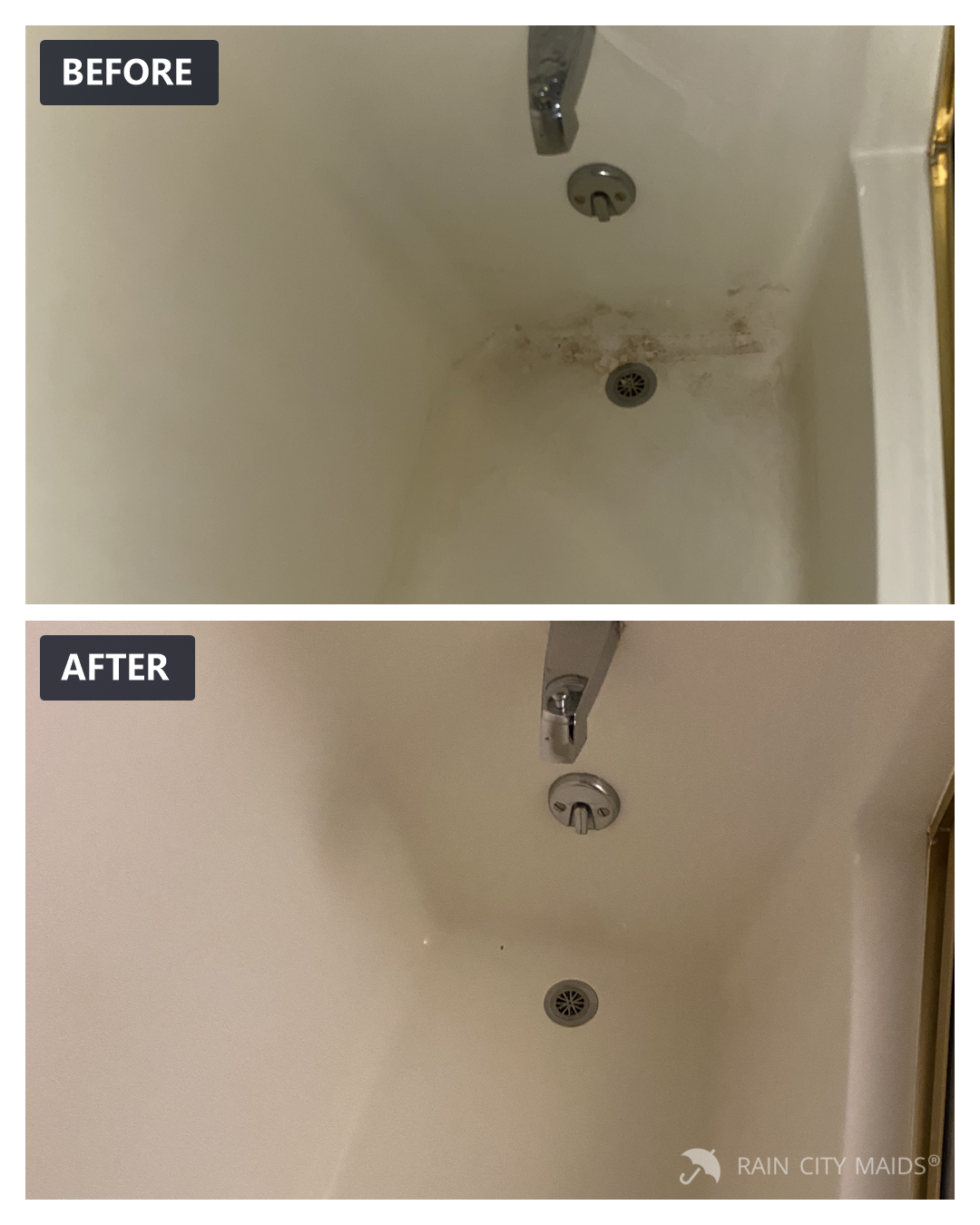 Before and after cleaning