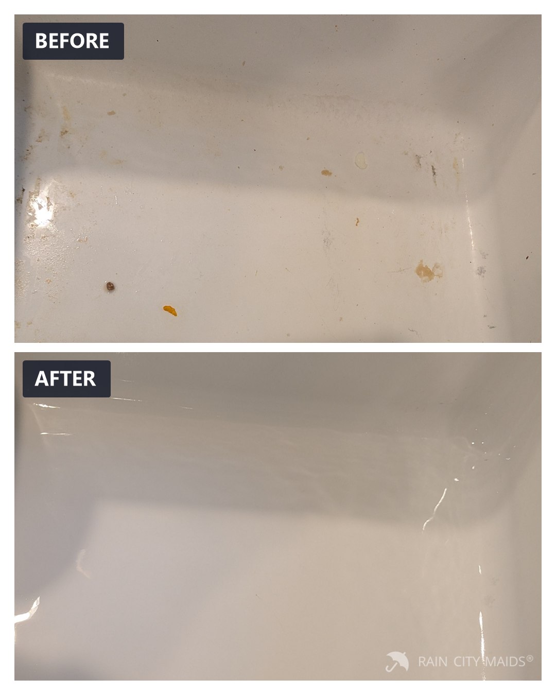 Before and after cleaning