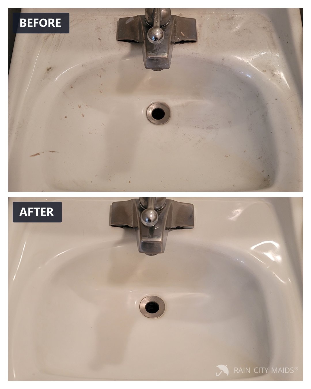 Before and after cleaning