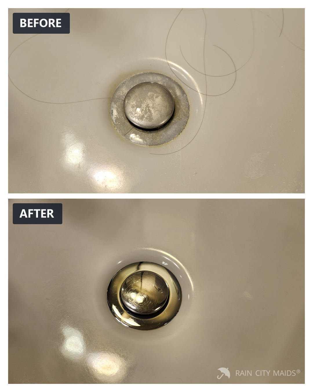 Before and after cleaning