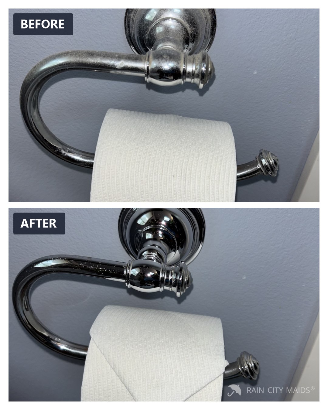 Before and after cleaning