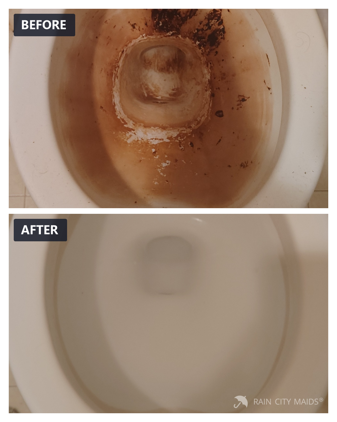 Before and after cleaning