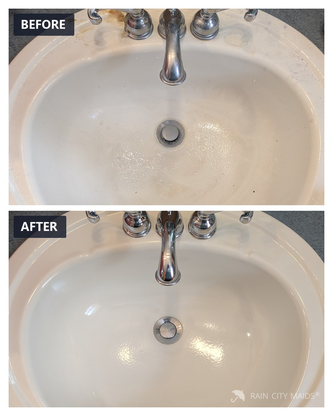 Before and after cleaning