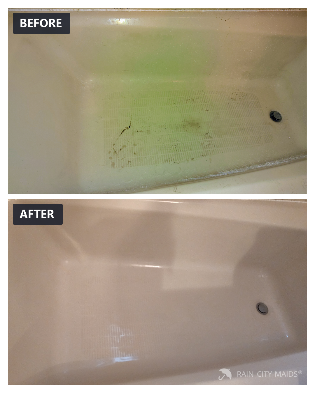 Before and after cleaning