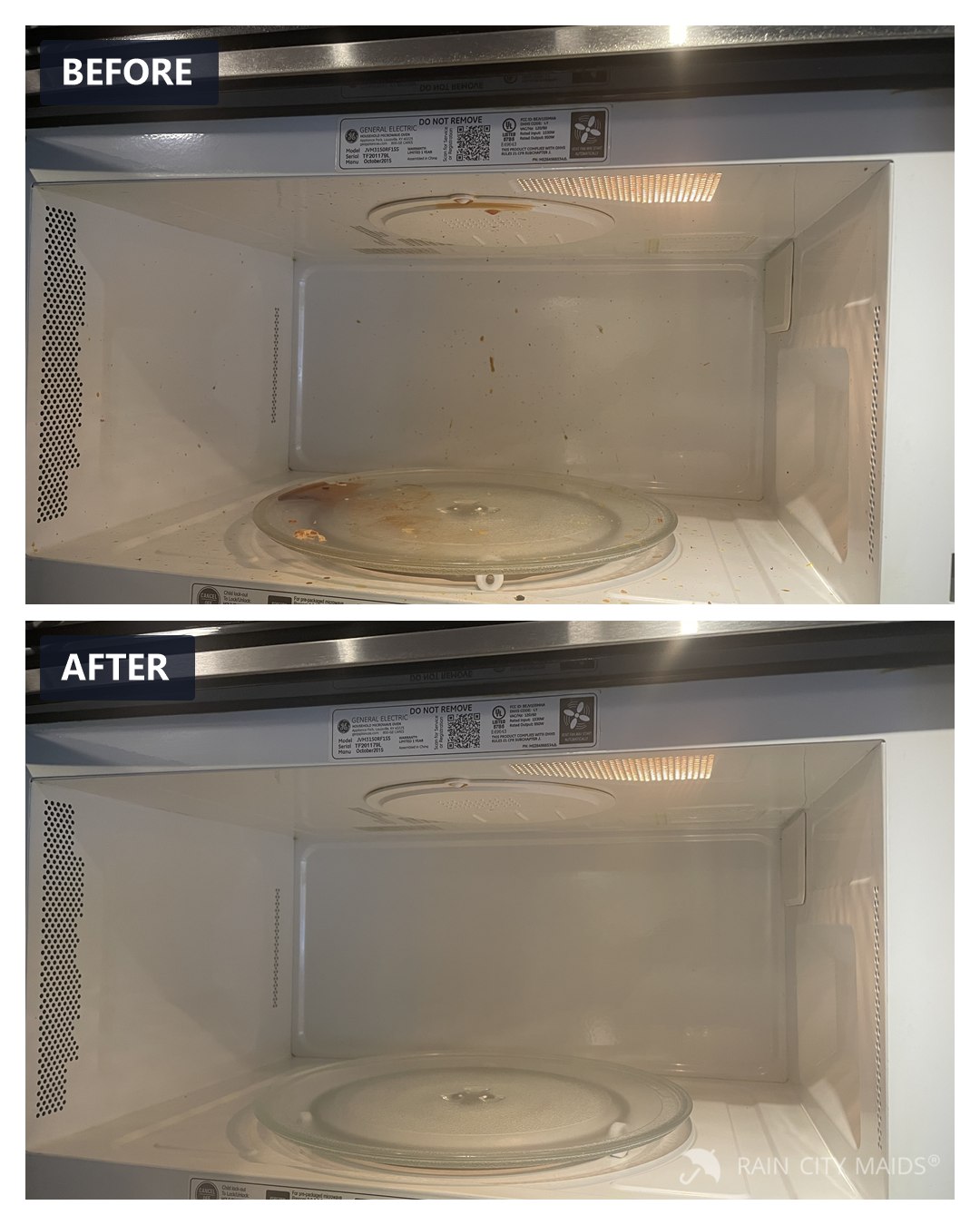 Before and after cleaning