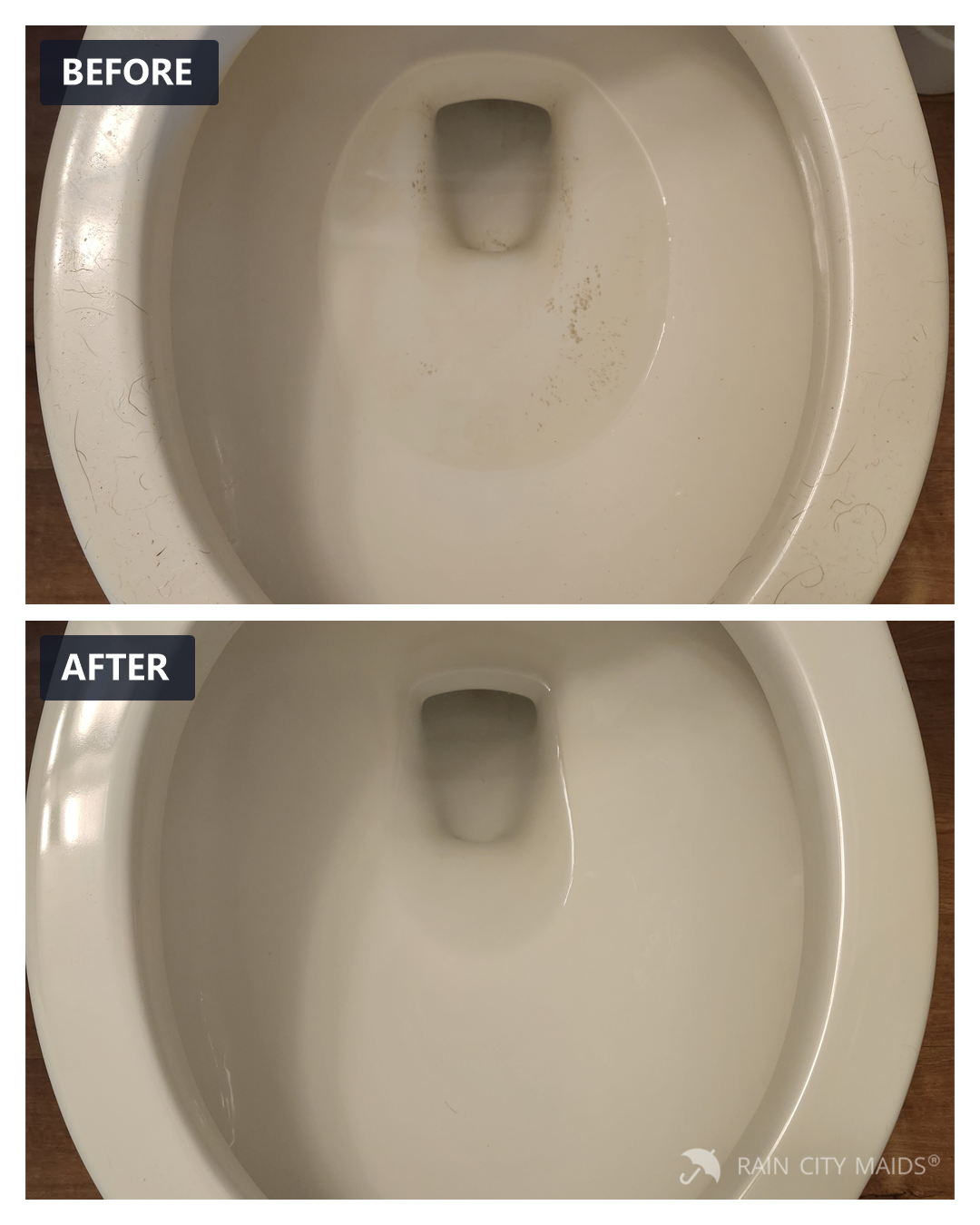 Before and after cleaning