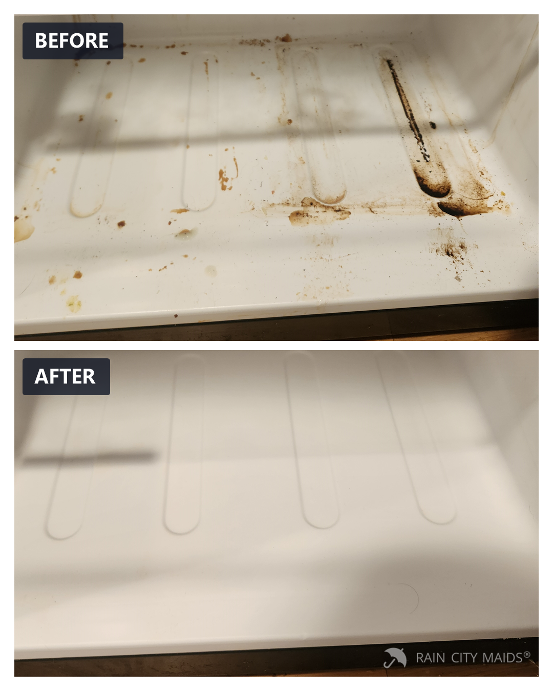 Before and after cleaning
