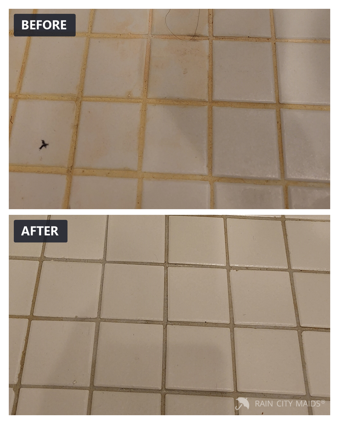 Before and after cleaning