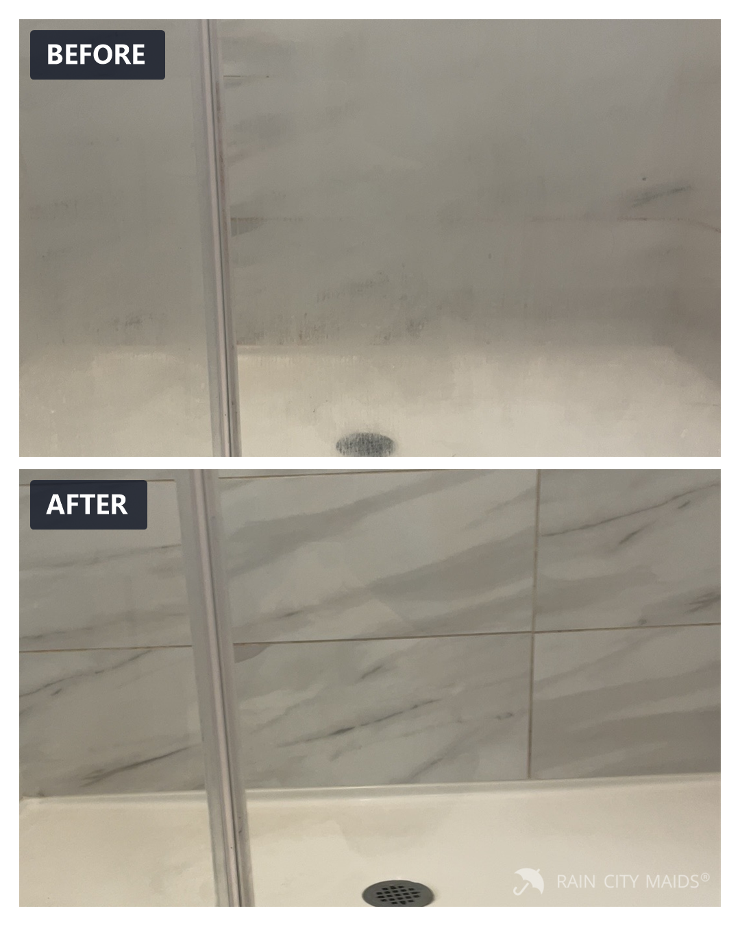Before and after cleaning