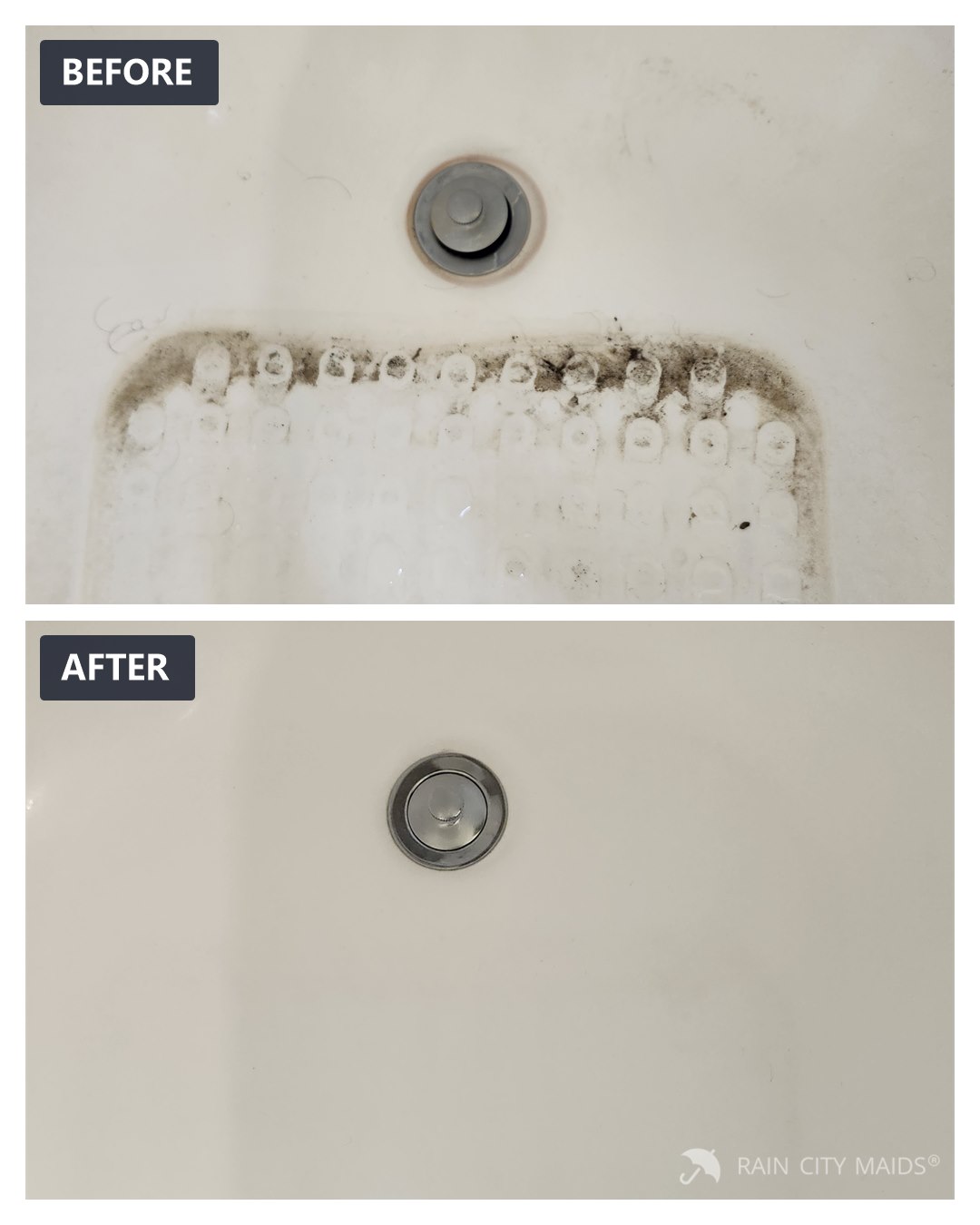 Before and after cleaning