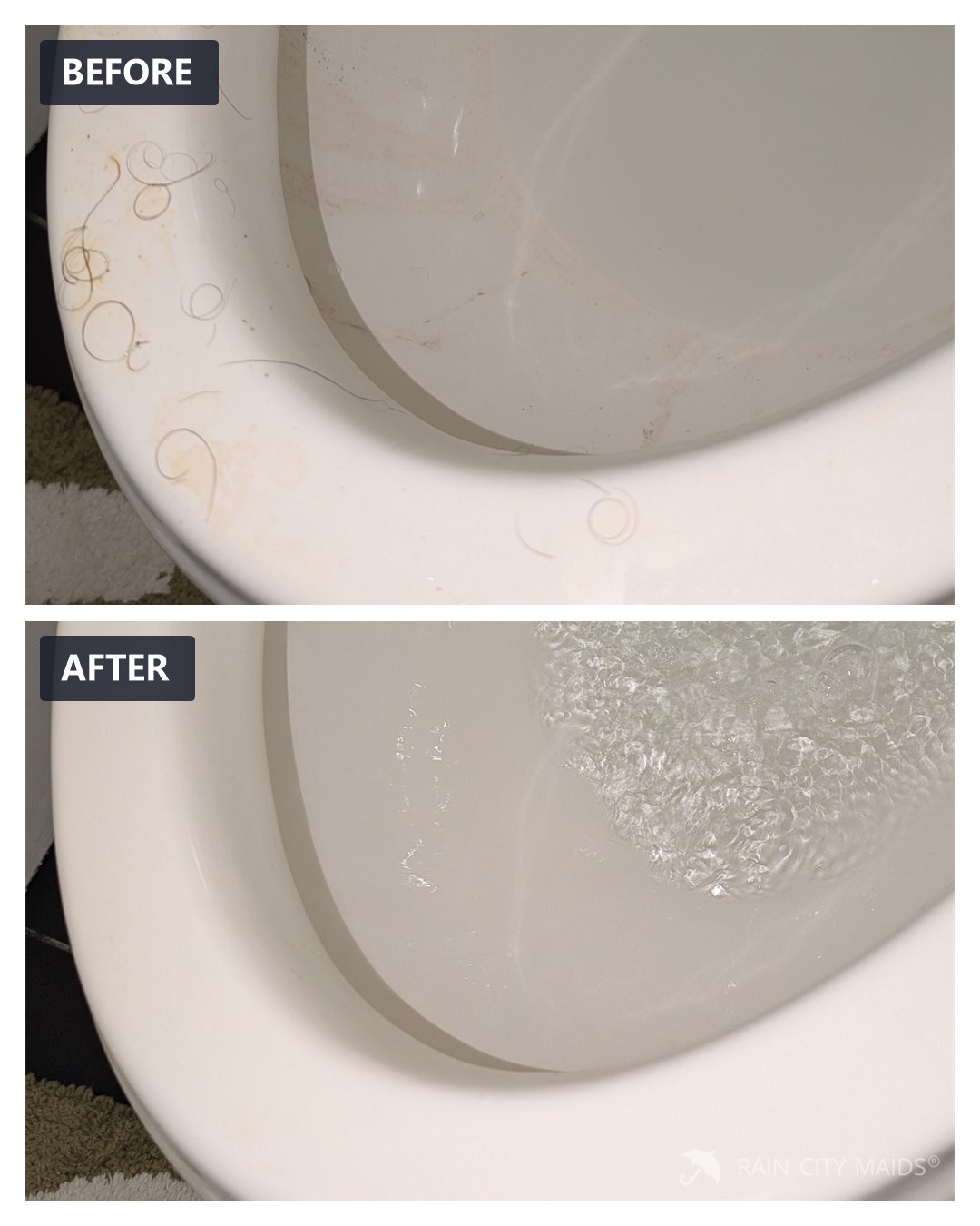 Before and after cleaning