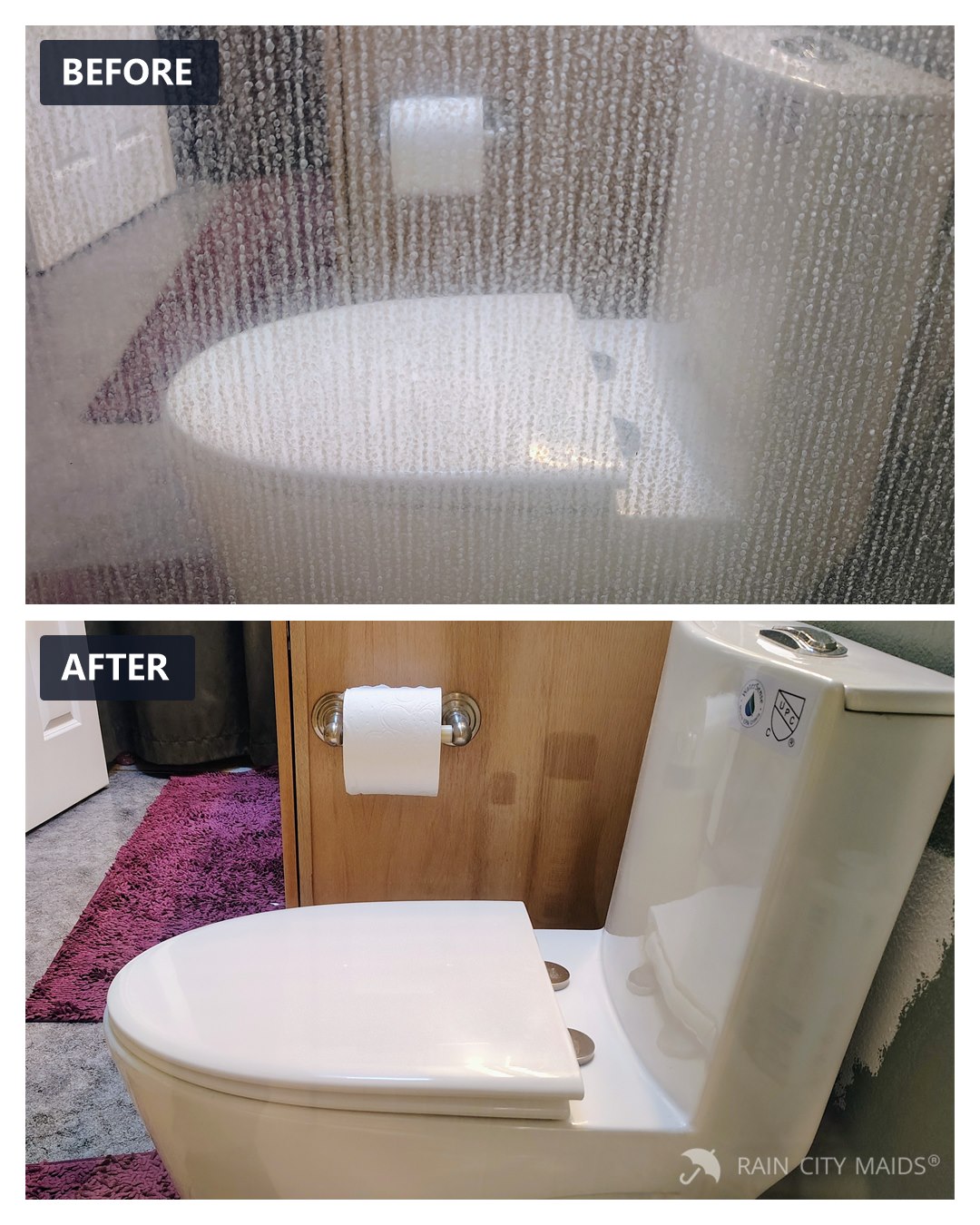 Before and after cleaning