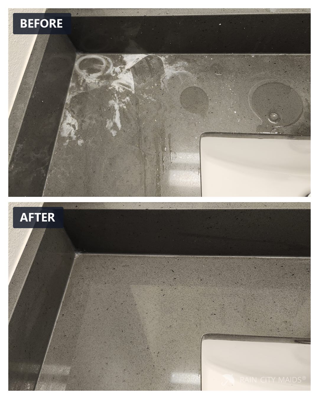 Before and after cleaning