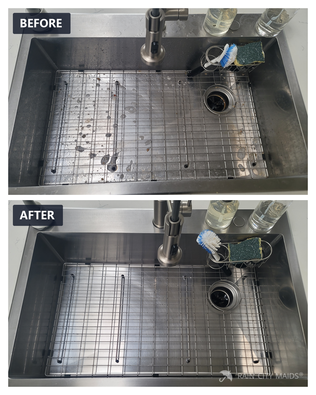 Before and after cleaning