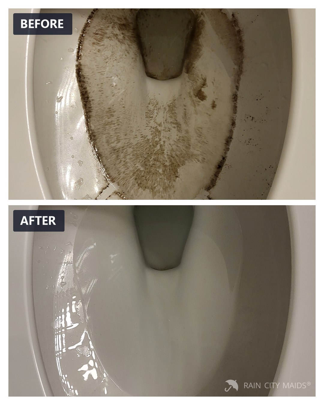 Before and after cleaning