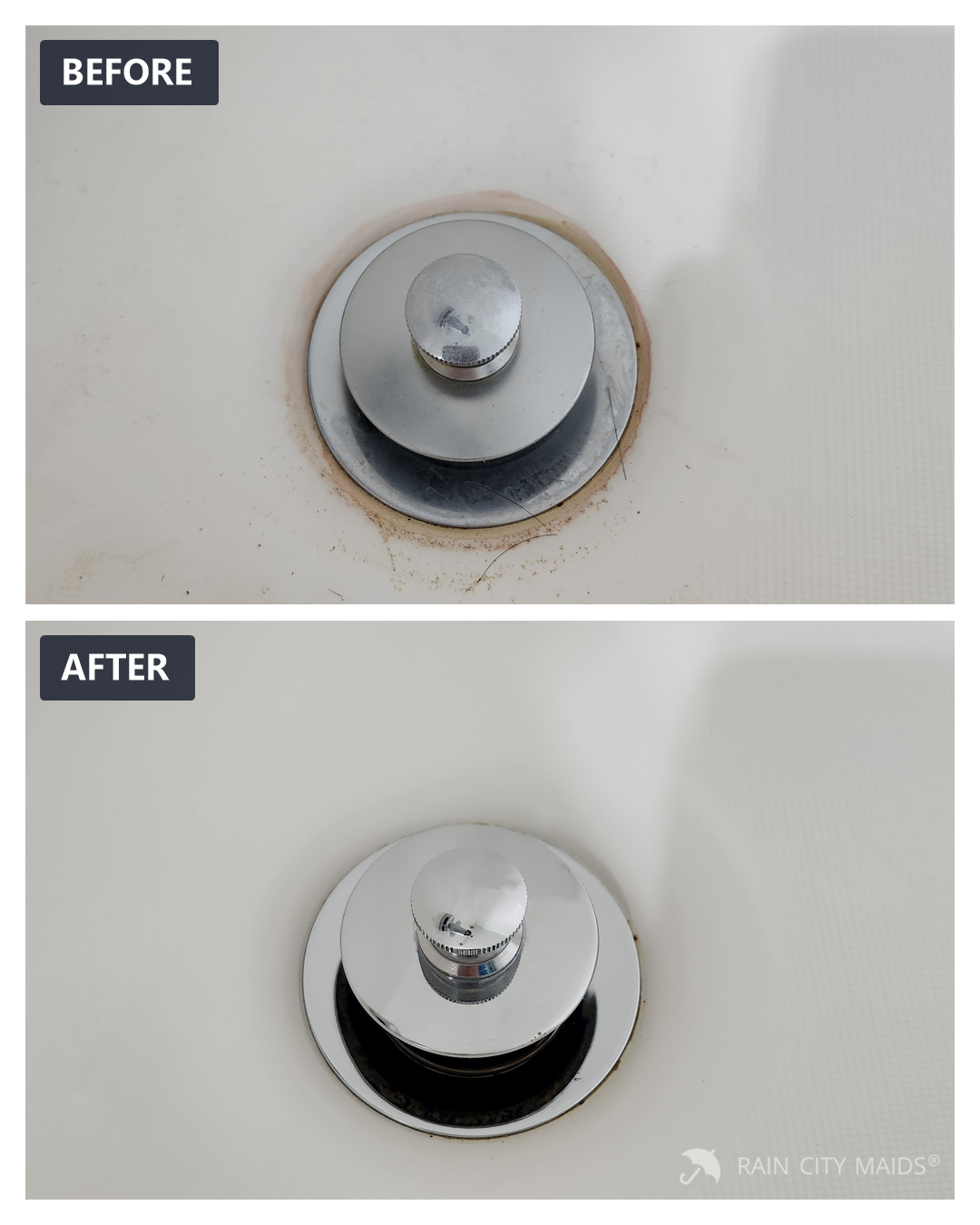 Before and after cleaning