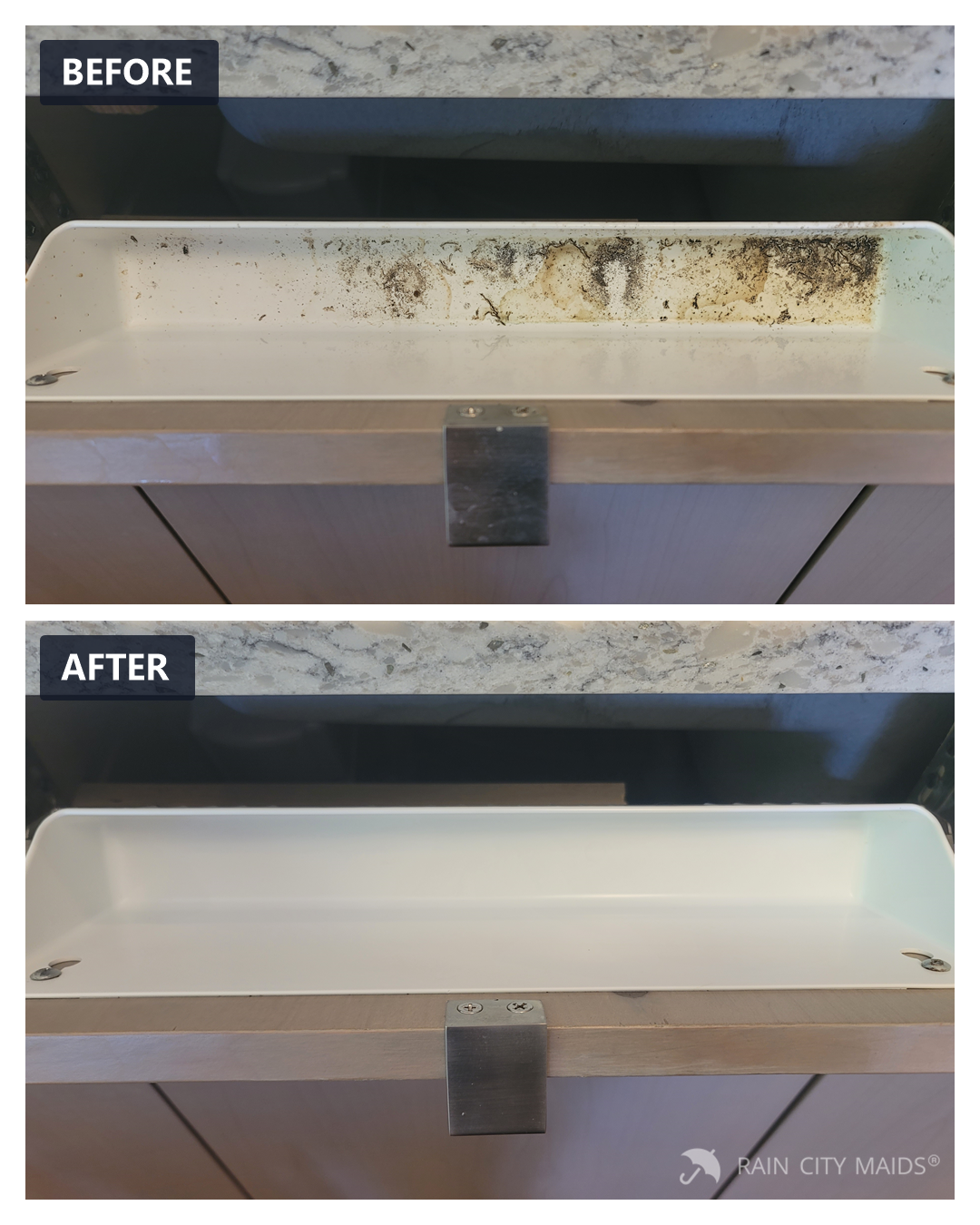 Before and after cleaning