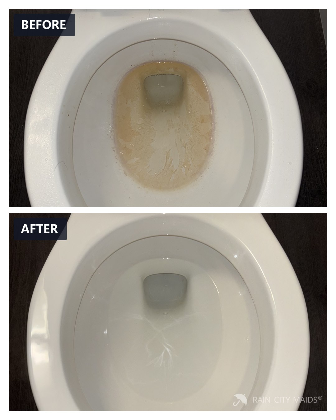 Before and after cleaning