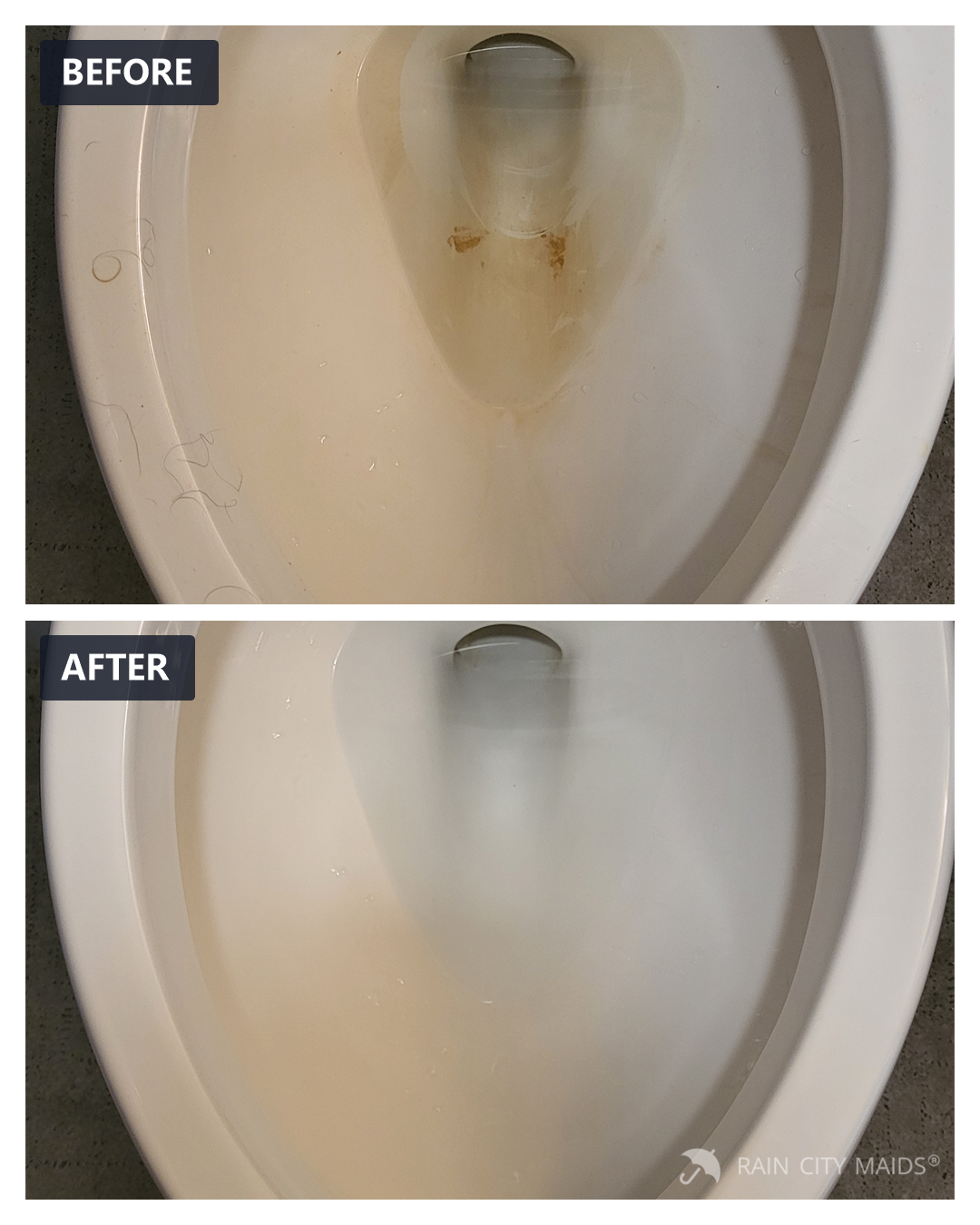 Before and after cleaning