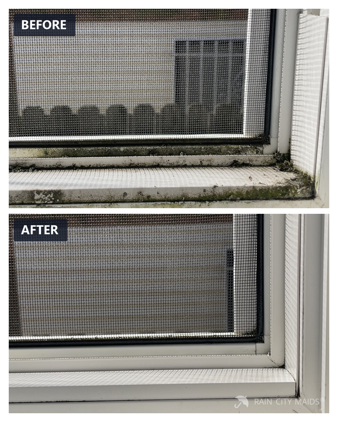 Before and after cleaning