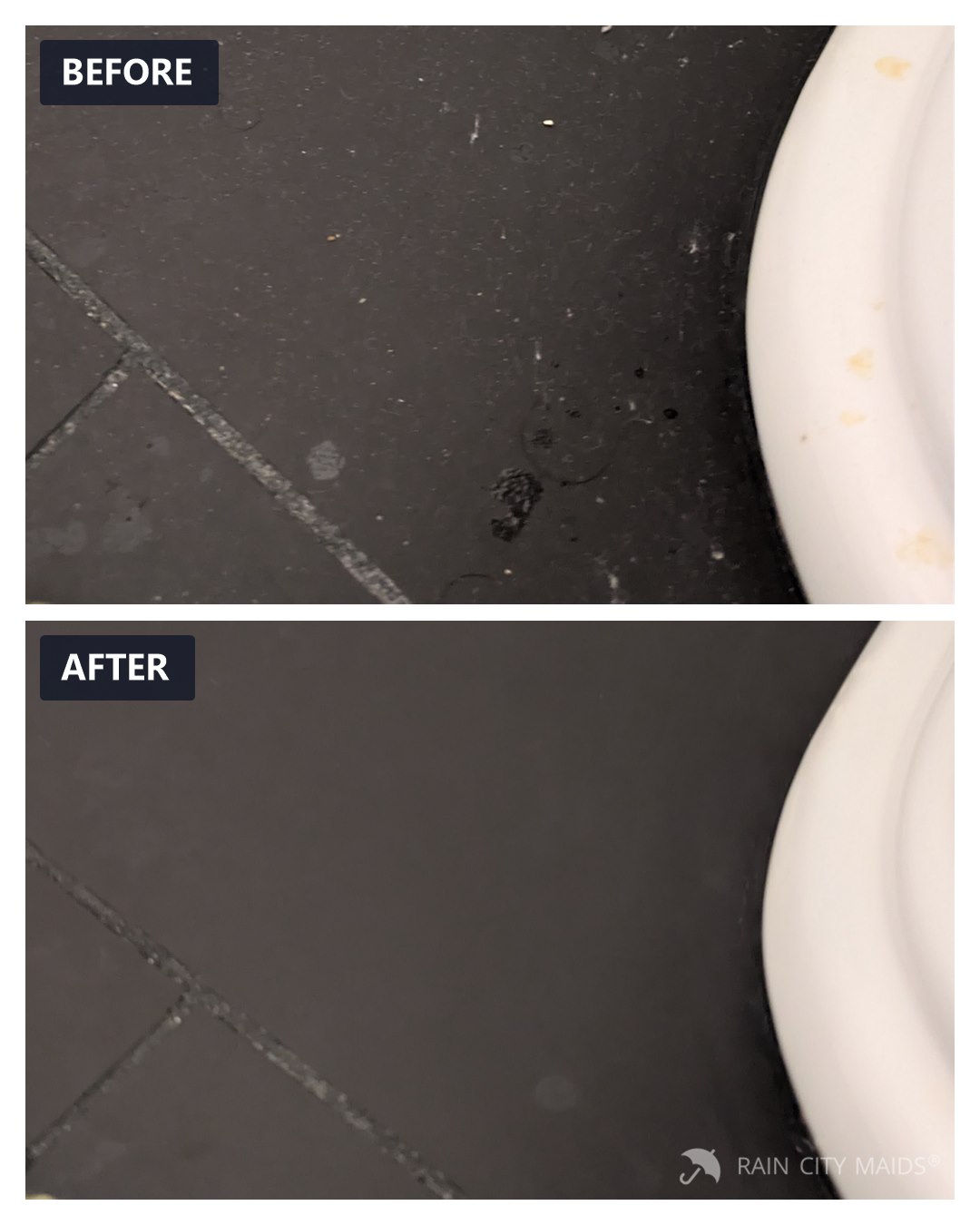 Before and after cleaning
