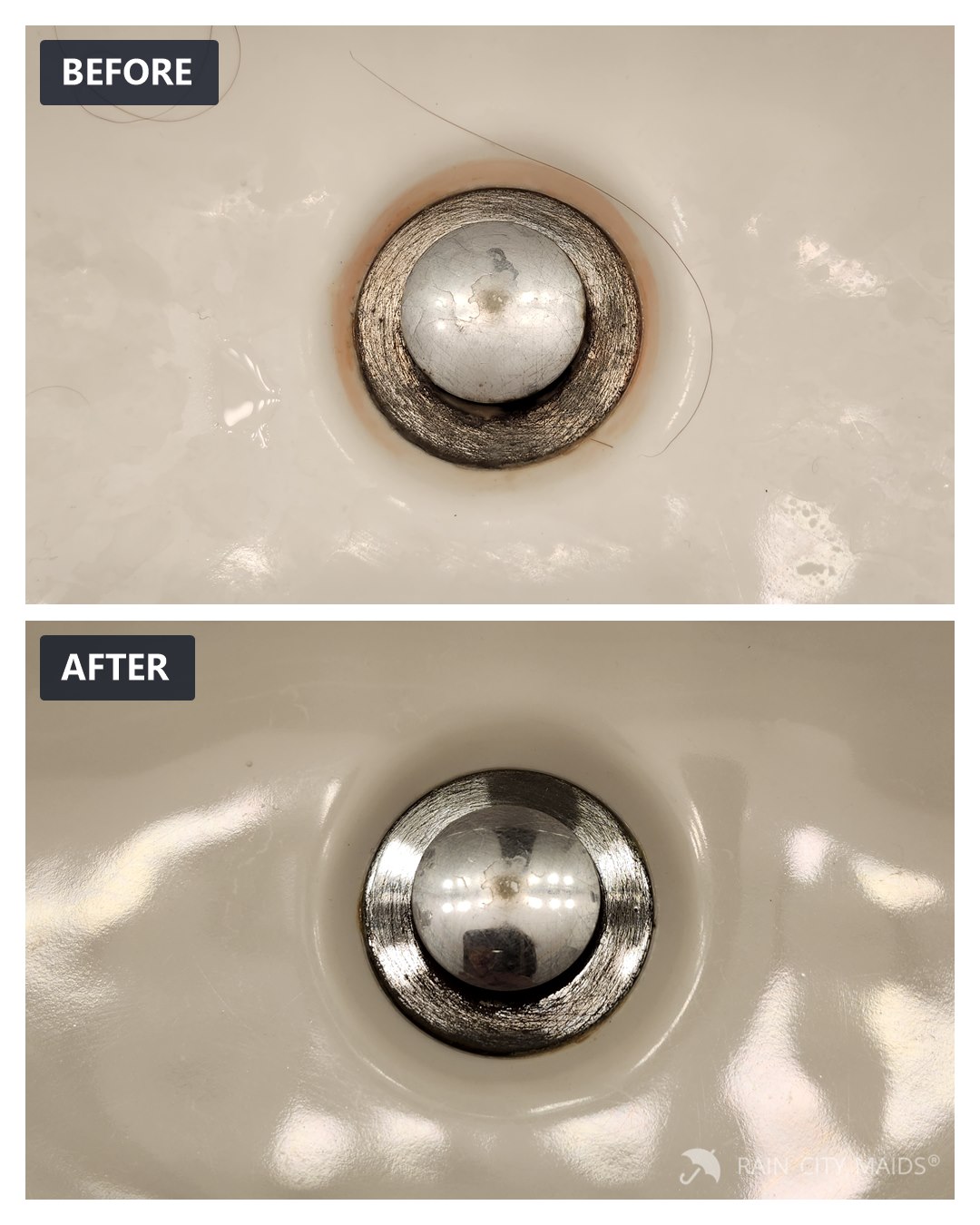 Before and after cleaning