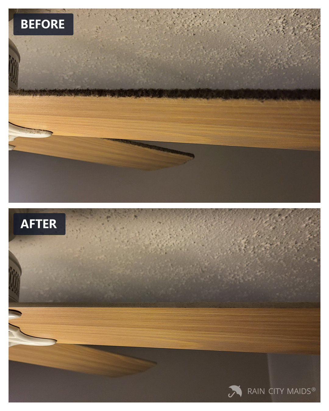 Before and after cleaning