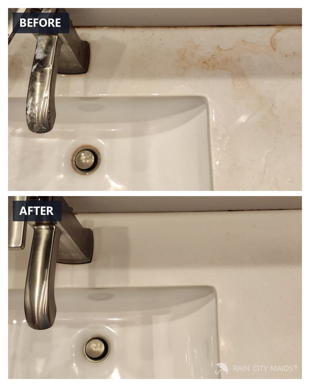 Before and after cleaning