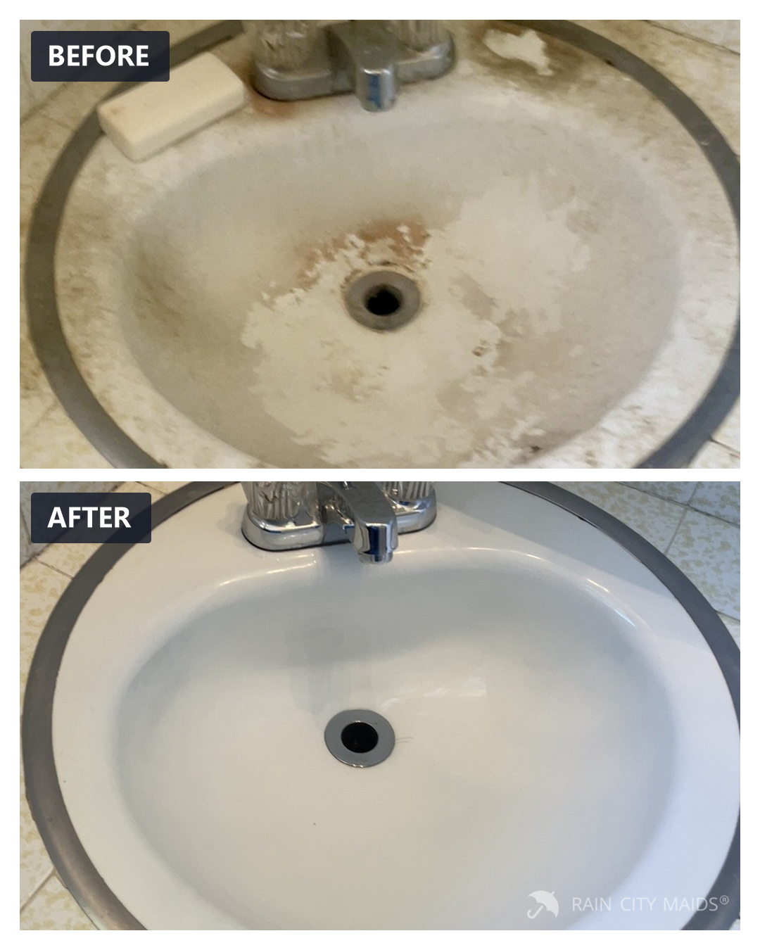 Before and after cleaning